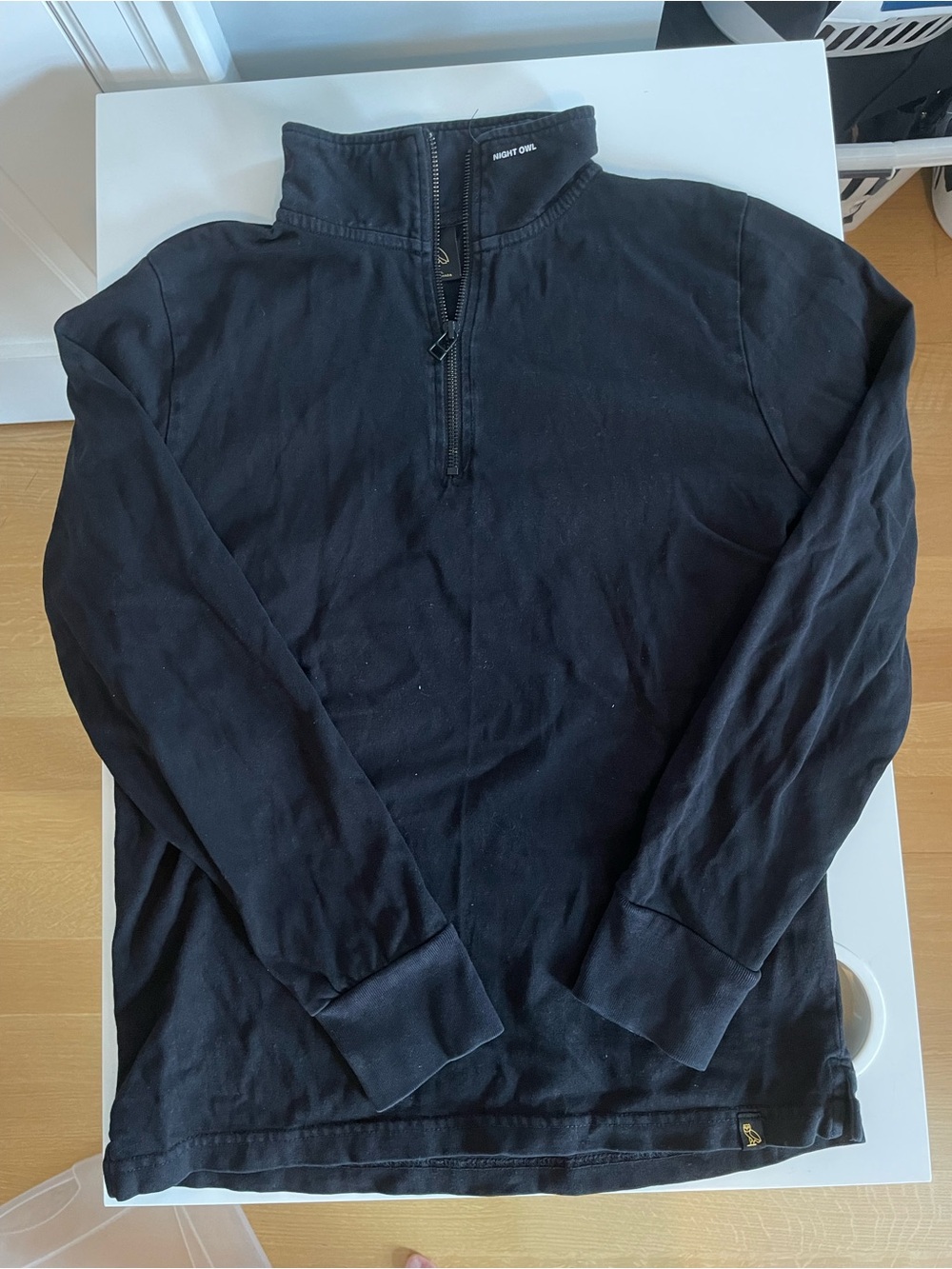 Octobers Very Own OVO Night Owl Quarter Zip Sweater